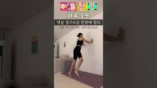 벽있으면 바로 해보자 100번 거뜬할꺼예요 !!! #틈새운동 #오운완 #전신운동 #육아맘다이어트 #홈트