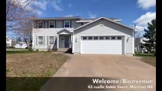 (SOLD) 43 SABLE IN MONCTON - SPACIOUS TWO-STOREY HOME WITH DOUBLE ATTACHED GARAGE!