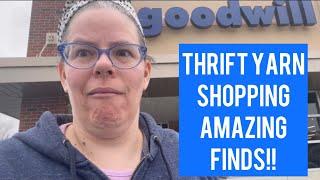 Thrift #yarnshopping High end brands #thriftshopping #goodwillthriftstore #thriftingfinds #yarnlover