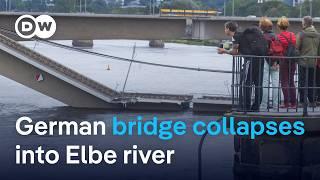 Germany: Carola Bridge in Dresden collapses into Elbe river | DW News