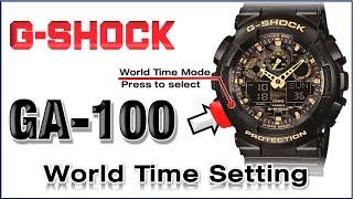 GA-100 G-Shock Module 5081 How to change World time and enable DST - Easy Tutorial