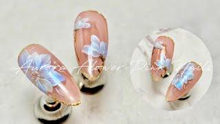 Aurora Flower Nail Art DesignPink Flower Nail Ideas | Step by step tutorial