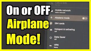 How to Turn On or OFF the Airplane Mode on Android Phone (Settings Tutorial)