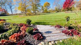 October Garden Tour, Fall Colors In My Mid Michigan Zone 4/5 Garden. A Walk Around the Landscape!