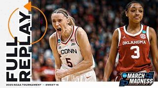 UConn vs. Oklahoma - 2025 NCAA women’s Sweet 16 | FULL REPLAY