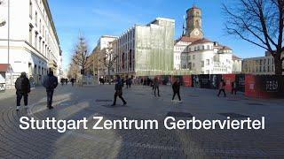 Walking in Germany | Stuttgart Zentrum | Gerberviertel | Shopping und Restaurants