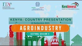 Kenya Country Presentation | AGRIBUSINESS Session - Sept 2023