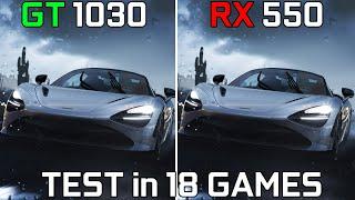 GT 1030 vs RX 550 - Test in 18 Games