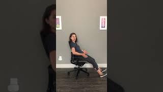 Seated leg stretches for office ergonomic breaks