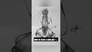 How to draw a cute girl.  #drawing #anime #animearttutorial #art #drawholic #youtubeshorts