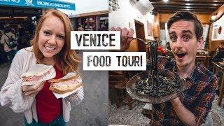 Cheap Food Guide to VENICE, ITALY! - Black Ink Pasta, Incredible Stuffed Croissants & MORE!