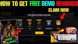 How to Get  All Free Bundle  V badge | Demo Rewards kaise milega new ob49 update Free Fire ff
