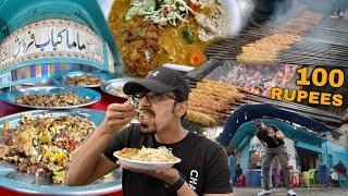 UNDER 100 Rupees STREET FOOD IN LAHORE - MaMa Kebab, Pathory, Al Miraj Mall Road, Pakistan