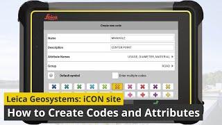 Leica iCON site: How to create codes and attributes