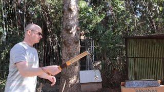 Deadly homemade chain mace vs. iron baking tray