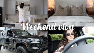 WEEKEND VLOG: Postpartum appointment, decorating for fall, apartment reset + new truck