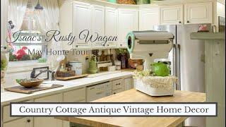 COUNTRY COTTAGE ANTIQUE PRIMITIVE FARMHOUSE HOME TOUR - Decor Vintage Ideas ~ Summer 2024