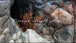 Cornish secluded cave of colour with adit explore