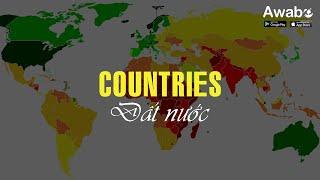 Học tiếng Anh giao tiếp - Đất nước | Learn English Communication - Countries | Awabe