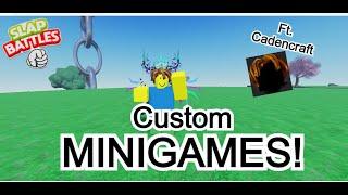 CUSTOM MINIGAMES IN SLAP BATTLES! (Ft. CadenCraft) - Roblox Slap Battles -