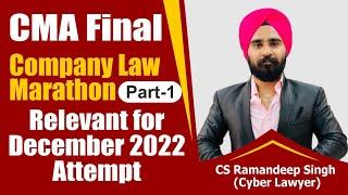 CMA FINAL LAW MARATHON (PART 1) RELEVANT FOR DEC 22 ATTEMPT BY CS RAMANDEEP SINGH