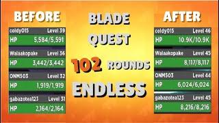 ENDLESS Blade Quest 102 rounds run! - ROBLOX