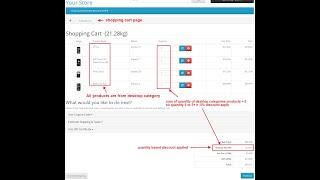 Shopping Cart Quantity Discount $ OR % - OpencartTools