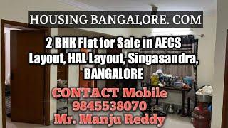 2 BHK Flat for Sale in AECS Layout, HAL Layout, Singasandra, Bangalore