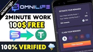 $OMNILIFE 100$ Airdrop || Free CLAIM || 100% verified airdrop || Crypto Tricks Malayalam