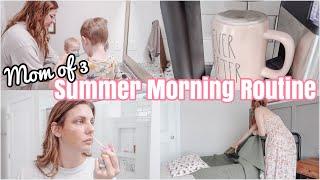 REALISTIC MOM SUMMER MORNING ROUTINE 2022 | PRODUCTIVE SUMMER MORNING ROUTINE | MOM OF 3