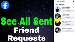 how to see sent friend requests on Facebook 2024 | see sent friend request