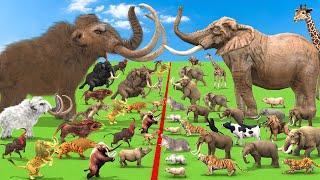 Animal Epic Battle Prehistoric Mammals VS Modern Mammals Size Animal Revolt Battle Simulator