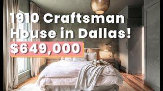 Unique Craftsman House built in 1910! Fully renovated! 3 beds + Back House & Pool! DALLAS!