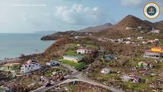 Hurricane Beryl: Aerial View of Damage left in Carriacou
