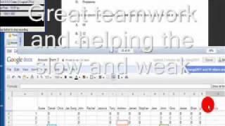 Formative assessment in realtime/ online using Google Doc.