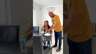 This is what happens when you people send my husband to teach me table manners 