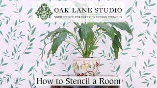 How to Stencil a Room from Ceiling to Floor | Oak Lane Studio