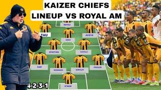 TACTICS ANALYSIS- Kaizer chiefs Announce Official Starting Lineup Vs Royal AM | Betway Premiership