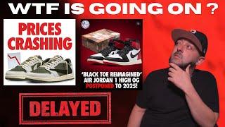 AJ1 Black Toe Pushed Back! + Could The Travis Scott "Medium Olive" Actually Be An Easy Cop?