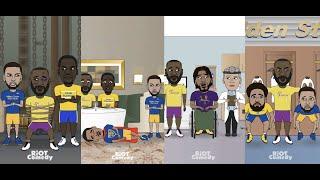 2023 NBA WCSF Cartoon - Lakers Vs Warriors