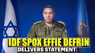 Live: Israeli military spox Brigadier General Effie Defrin briefs media after Iran attack|Missiles