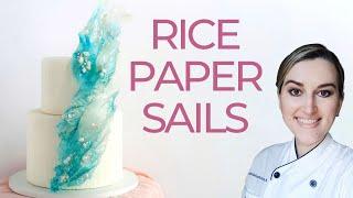 How to make Mermaid RICE PAPER SAILS! No soaking! | Cake Decorating Tutorial | Florea Cakes