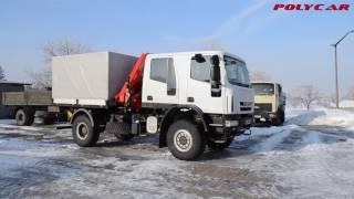 Iveco Eurocargo 150E25 с краном fassi f85B.0.22 и бортом Polycar.