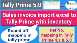 Import Sales inventory Invoices in Tally Prime | how to import sales transaction in tally prime |