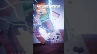 Alex saved herobrine  @viotoons  #minecraft #steveandalex #steve #tranding #herobrine #minecraft