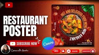 HOW TO DESIGN RESTAURANT POSTER ON CANVA! #canvatutorial #canvadesign #canvahacks #canva