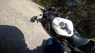 Beginner rider drops brand new motorcycle (POV Footage)