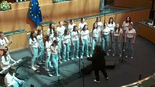 Der BORG Gastein Chor beim Europatag 2023 im Parlament