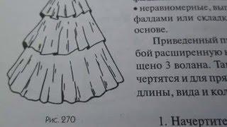 Как сшить юбку с воланами.How to sew a skirt with frill
