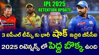 IPL 2025 Retention Update From BCCI | IPL Retention Rules | Telugu Buzz